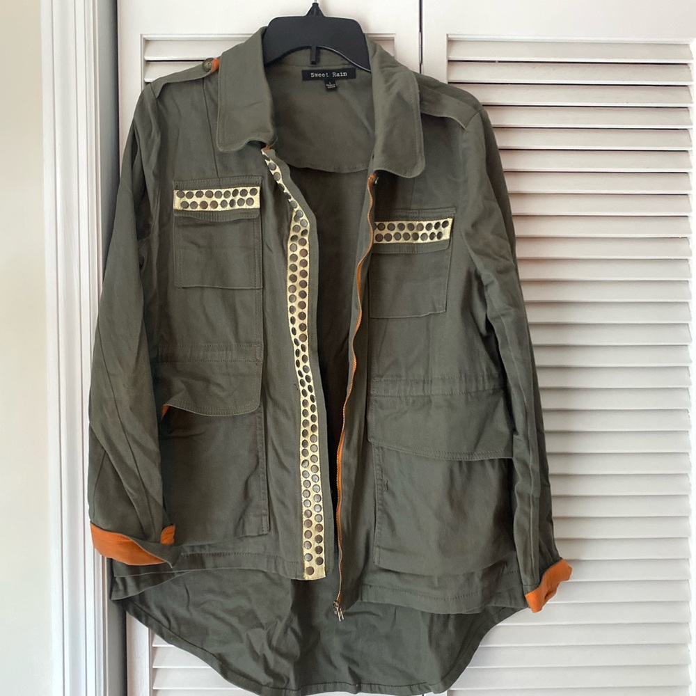 Sweet Rain utility jacket with embellishments size L